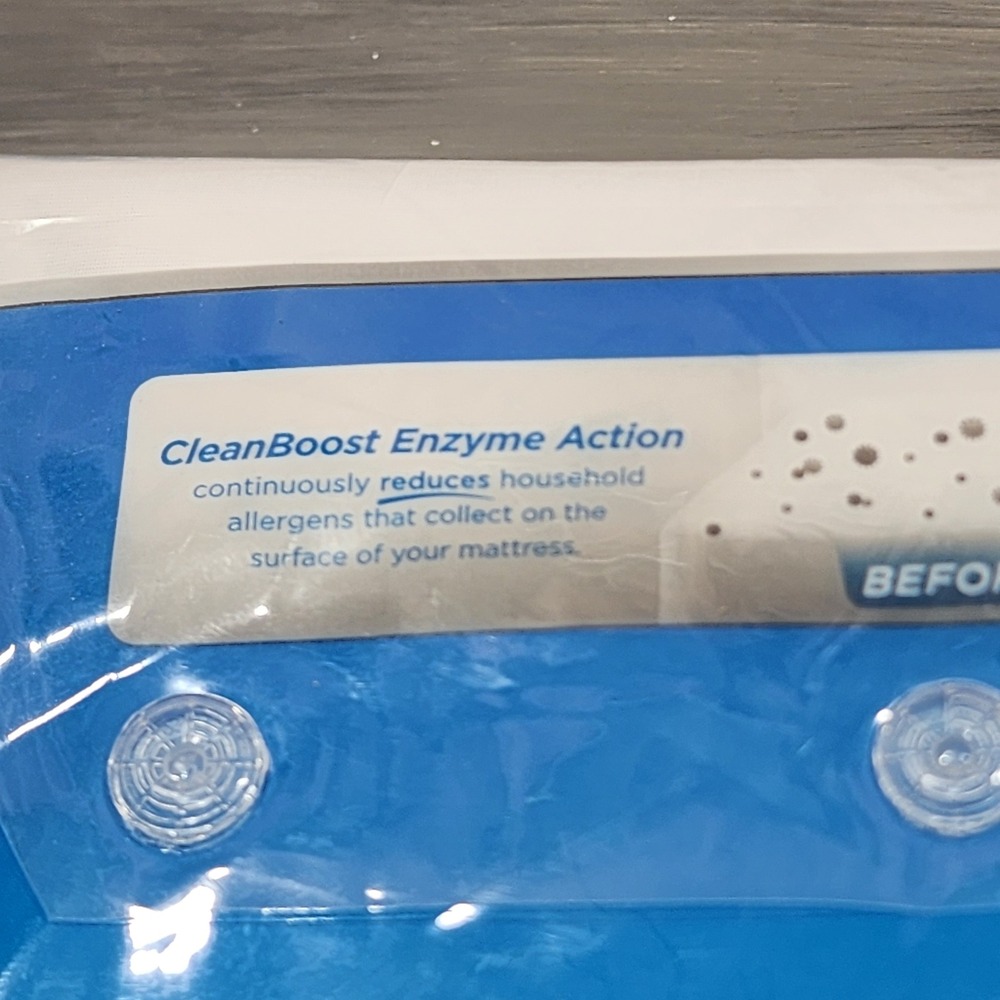 Allerease CleanBoost Cool Touch Full Fitted Mattress Protector Waterproof White - Picture 5 of 11